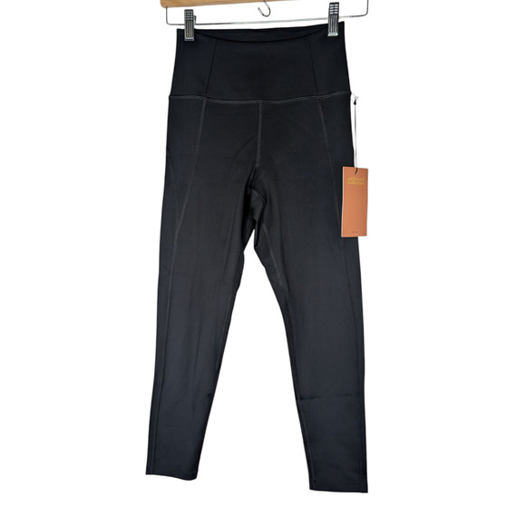 Girlfriend Collective Compressive High-Rise 7/8 Leggings Black - Picture 4 of 8